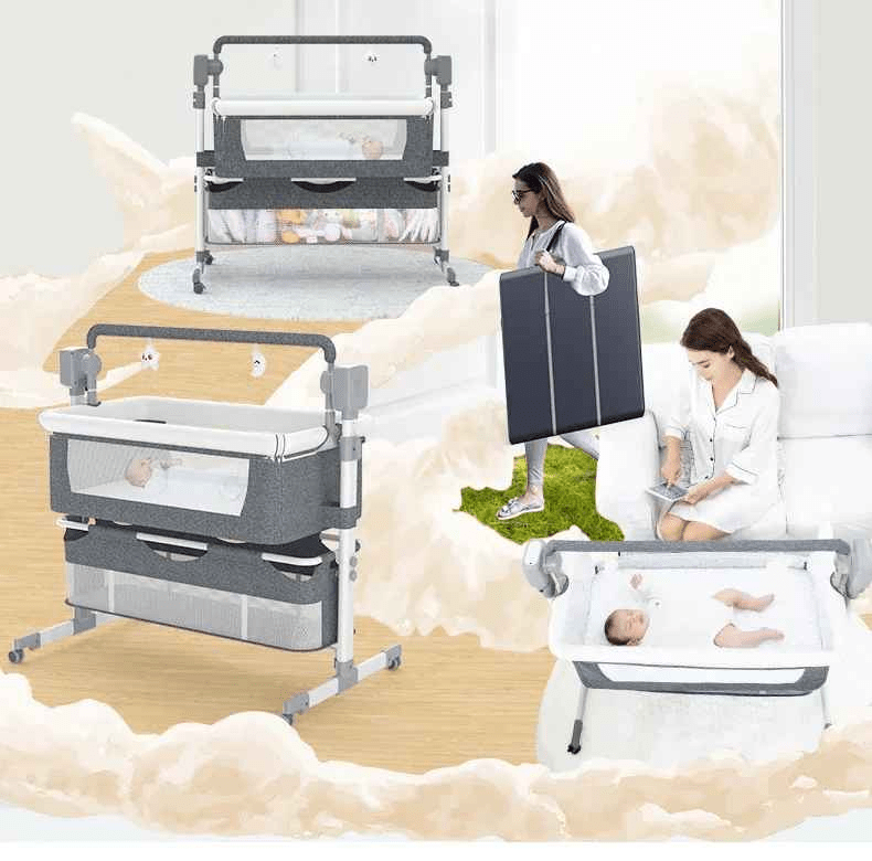 quatre images du berceau cododo sous différente fonction