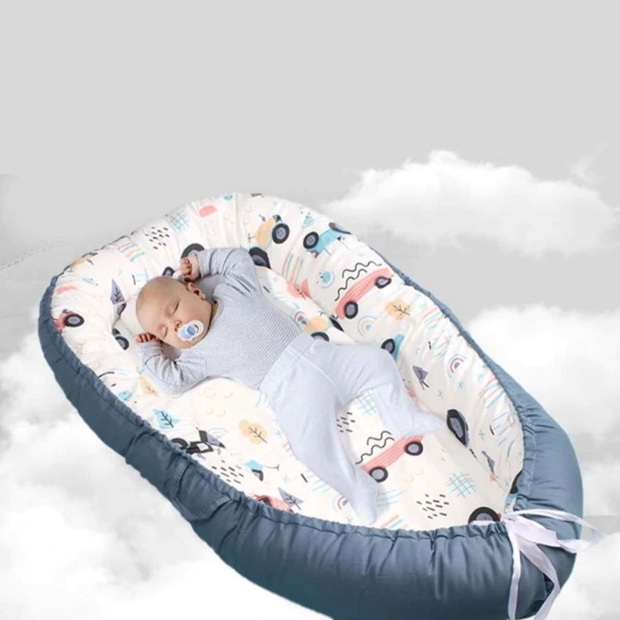 Berceau Bébé - NidPortableBébé™ - Voiture Bleue - Dodo magique