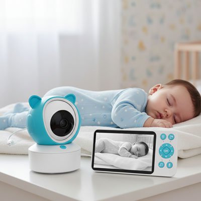 Camera bebe Bébé endormie avec veilleuse enfant lumineuse