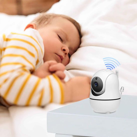 Camera bebe Bébé endormie avec veilleuse enfant lumineuse