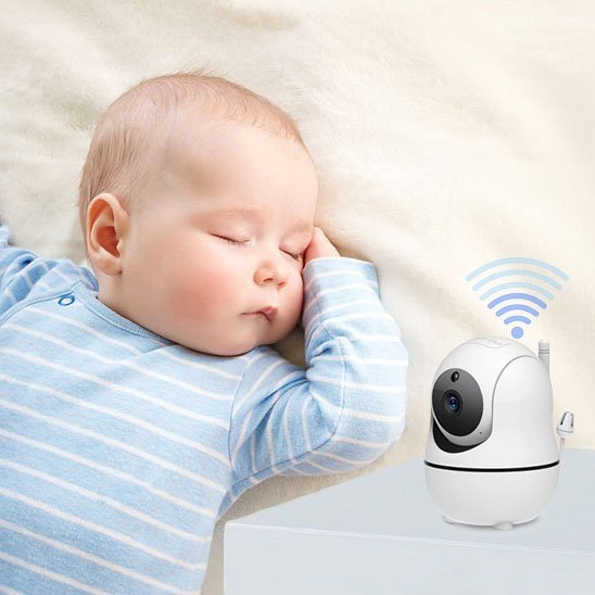 Camera bebe Bébé endormie avec veilleuse enfant lumineuse