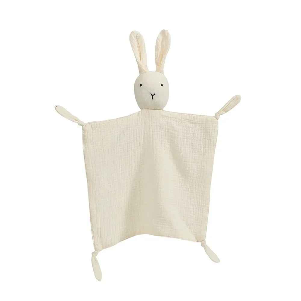 doudou bebe carre avec les embouts noeud blanc