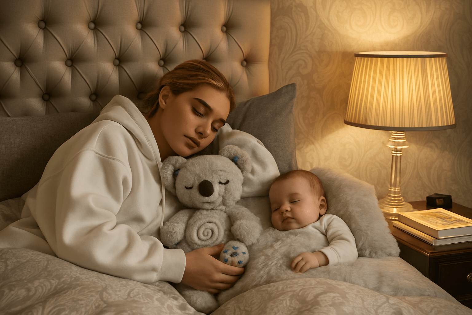 doudou koala tout doux maman et bebe qui dorme grâce au son et a la respiration apaisante de ce compagnon qui aide contre anxiété