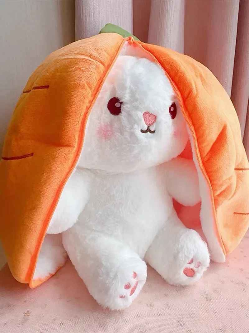 doudou lapin longue oreille orange carotte