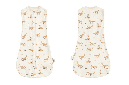 gigoteuse qui montre le devant et le derrière avec les motifs renards