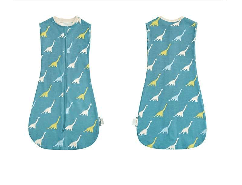 gigoteuse qui montre le devant et le derrière avec les motifs dinosaure