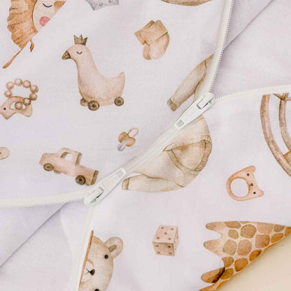 gigoteuse avec double fermeture éclaire en haut et en bas