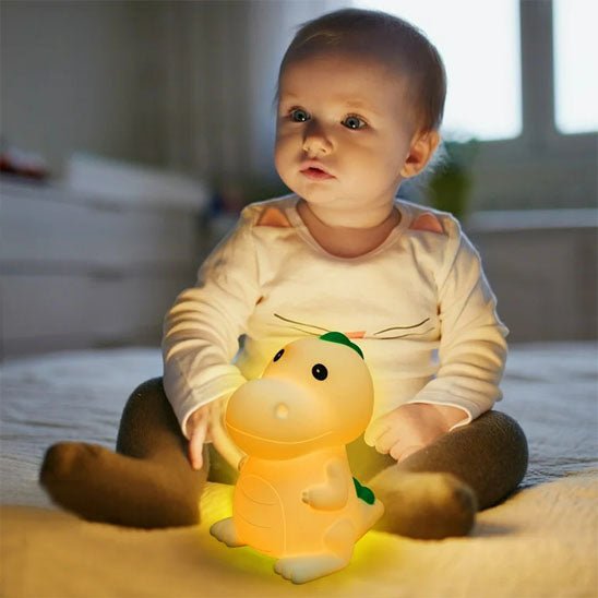 veilleuse-avec-bebe-assis Dino éclairer