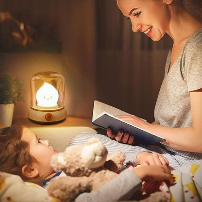 veilleuse bebe bulle maman qui raconte une histoire avant de dormir