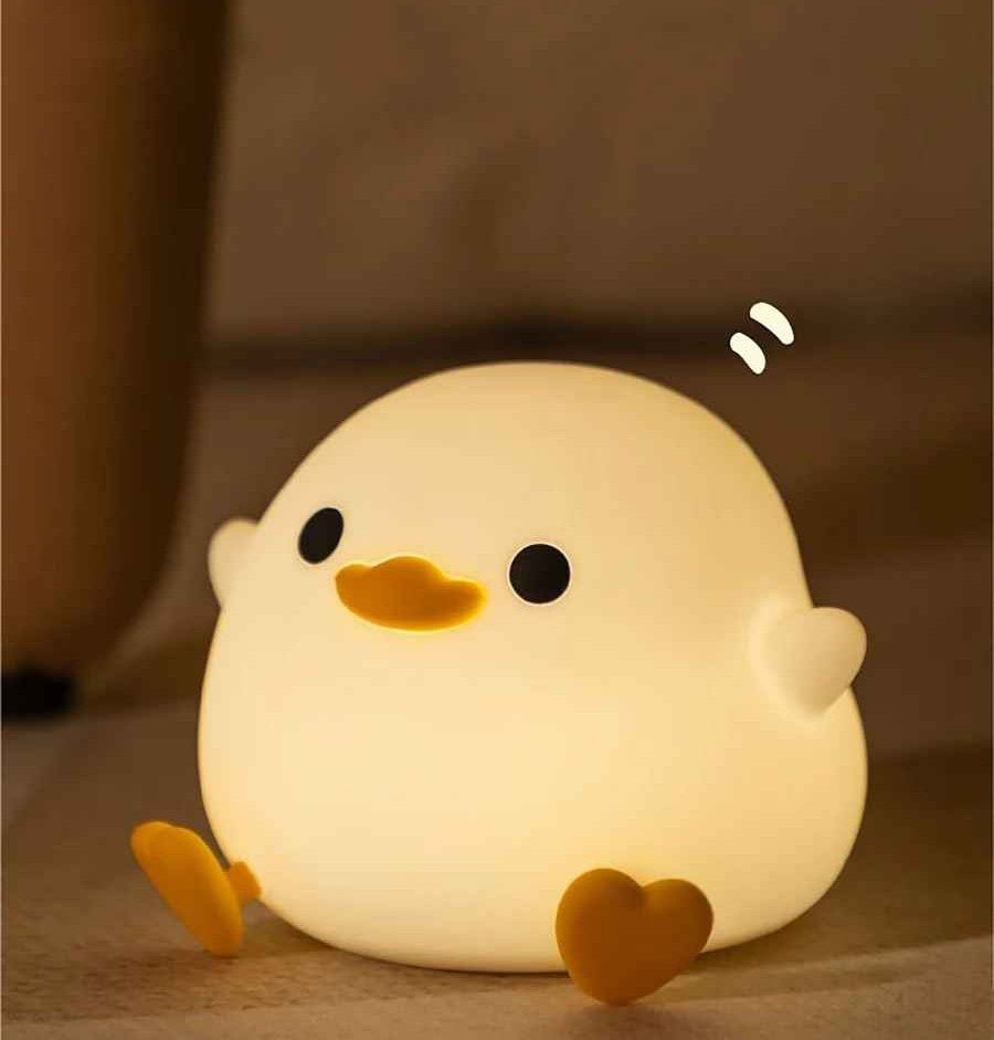 veilleuse bebe canard assis allumer 