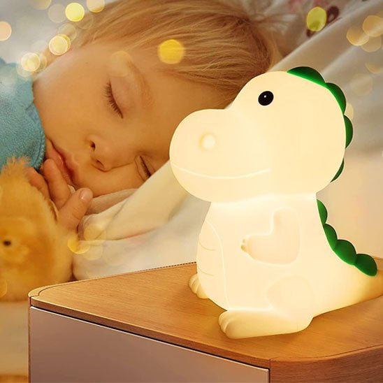 veilleuse bebe dinosaure endormi allume table de chevet