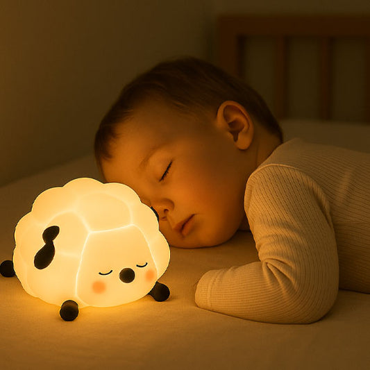veilleuse bebe mouton allume enfant endormi