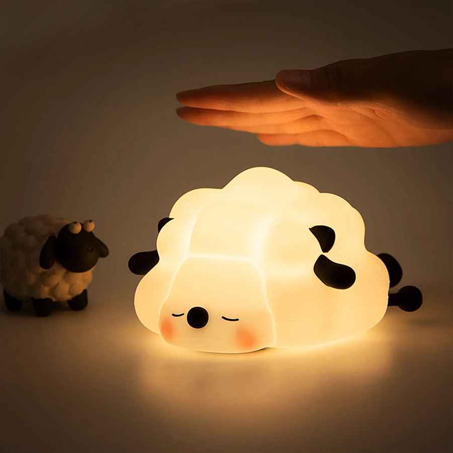 veilleuse bebe mouton main