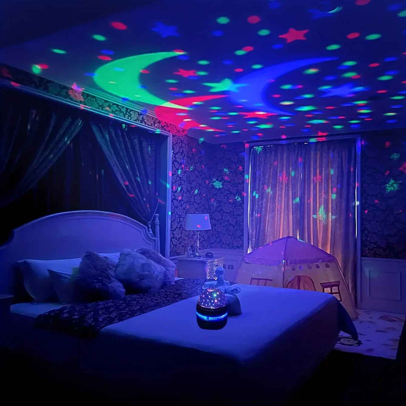 veilleuse projection chambre enfants lumière au plafond